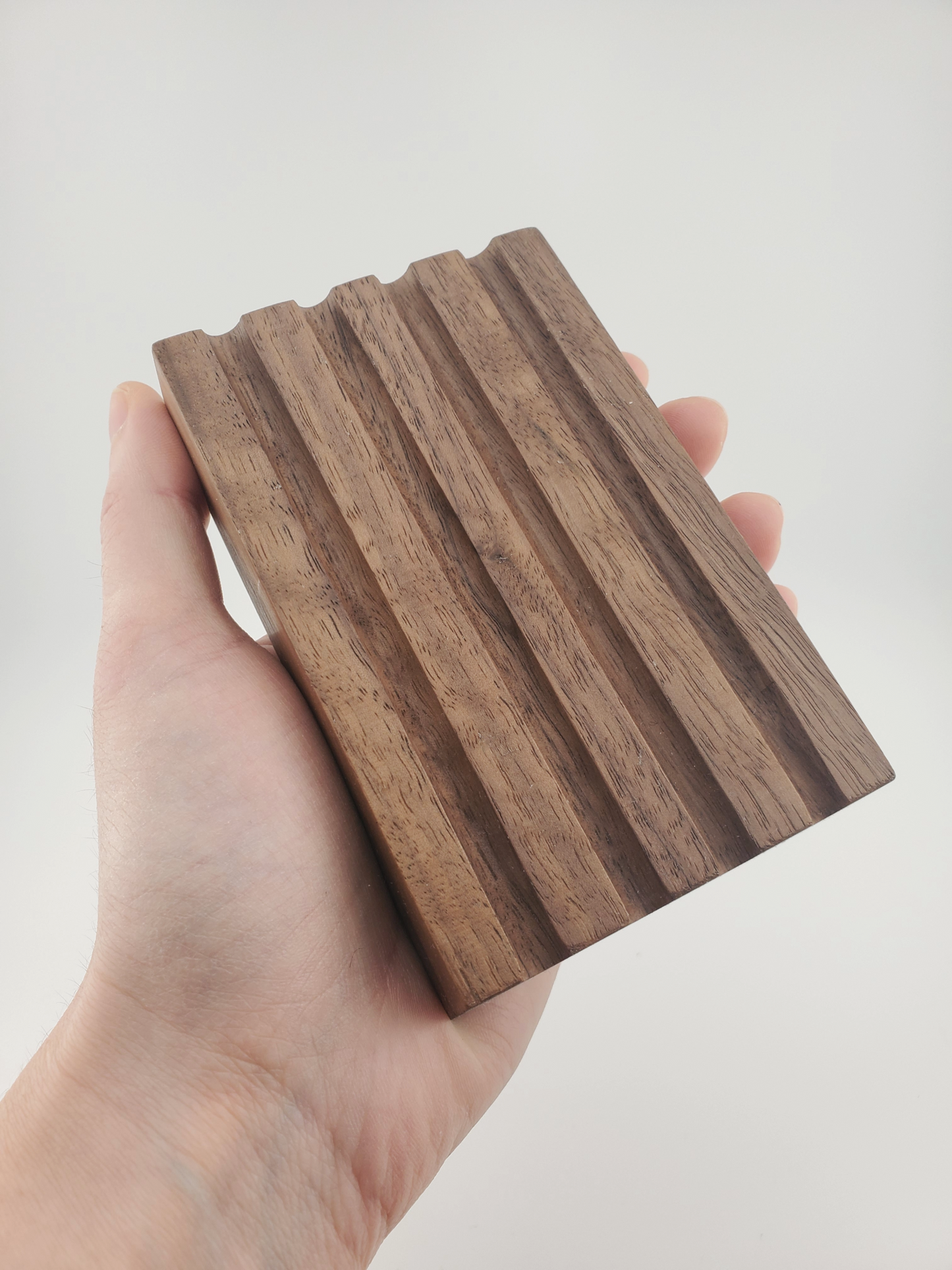 Walnut Wood Soap Dish Hand Reference